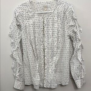 White Floral Women's Top